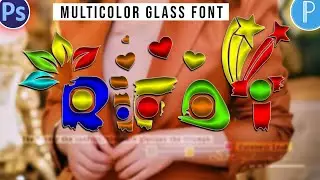 New MultiColor Glass Font - How To Make Color Glass Font With Color Dots In Ps Touch Zarraq Creation