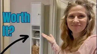 Tall & Narrow Bathroom Cabinet: Clear Off The Counter & Hide It All In This Slim Space.