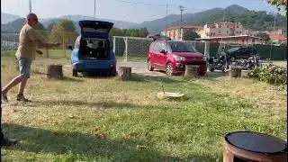 Prove di lancio coltelli al campo sportivo Quiliano Throwers 