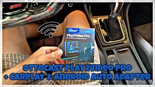 OTTOCAST Play2Video Pro Drahtloser CarPlay & Android Auto-Adapter mit Netflix, YouTube, Spotify etc.
