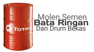 Molen Semen Bata Ringan dari Drum, mesin 1HP #molensemen #molenlistrik #electriccementmixer