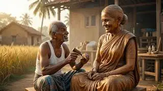 Old Man Making Wooden Statue in Indian Village 🇮🇳 | Realistic Art Short