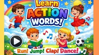 🥉 Action Words for Kids &ndash; Learn with Fun Cartoons|Learn Verbs (Action Words) for Children