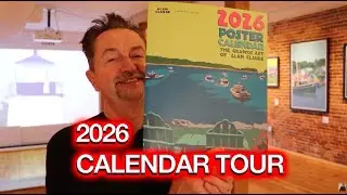 2026 Poster Art Calendar of Graphic Artist Alan Claude. A year in Maine throughout the seasons.