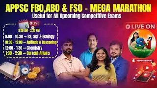 🎯 AP FBO | ABO - MAINS || 6 hrs MEGA MARATHON || PART-1 ||  LAST MINITE QUICK REVISION ||🎯