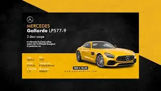 Car Promotion Banner Design in Corel Draw | Mercedes Advertising | Sports | Social Media Post Design