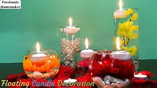 Floating Candles Decoration For Diwali-Water Candles-Diwali Decoration Ideas-DIY Vase Centerpieces