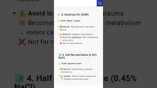 Dextrose 5% vs 0.45% Normal Saline &ndash; কোনটা কখন ব্যবহার করবেন? #healthtipsyt #futuredoctor #doctor