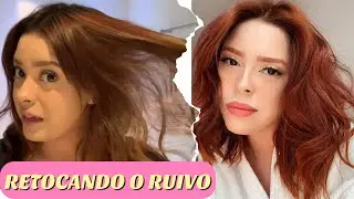 RETOCANDO O RUIVO EM CASA SOZINHA: com IGORA 7.77 + ox30 (RAIZ + COMPRIMENTO + SOBRANCELHA)
