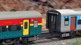 📊WAG12B Electric Engine Coupling LHB Blue To Repaint Coaches | train simulator gameplay 
