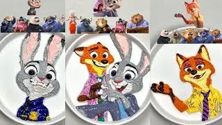 Nick & Judy Color Mixing Compilation | Recreating Zootopia Colors 3#zootopia2#artist #art#nick#judy