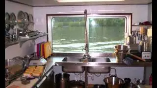 Crew cabins and galleys of river cruise ships