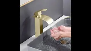 sumerain Bathroom Vessel Sink Faucet,Stainless Steel Tall Waterfall Basin Faucet One Handle One Hole