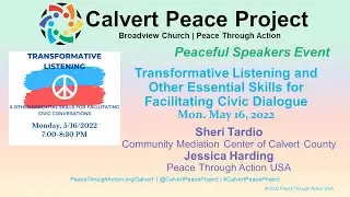 Transformative Listening and Other Essential Skills for Facilitating Civic Dialogue