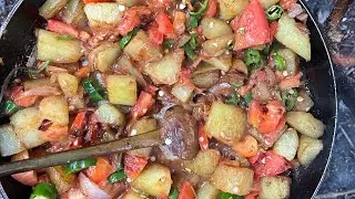 Cooking with farmer Kaleb