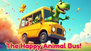 Animal Friends Ride the Magic Bus! 🚌🦖🐶🎵 | Fun Learning Song for Kids