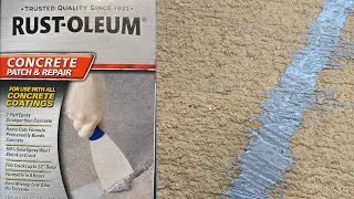 Ремонт трещин в бетоне с помощью Rustoleum Concrete Patch & Repair. Подготовка к ремонту ангара.