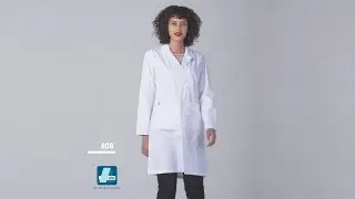 808 UNISEX 39&rdquo; MIDRIFF  LAB COAT