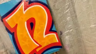 GRAFFITI | LETTER N | ALPHABET ON CANVAS WITH SPRAY PAINT