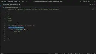 Imprimir una pirámide de números en Python