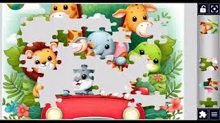 Animal Road Trip #cartoon #jungle #fun 🚗🐾👍@puzzlemaster1034