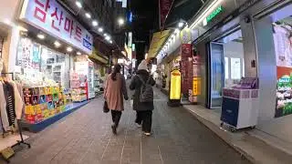 Myeongdong Walking Tour in Seoul | First Snow of the Year