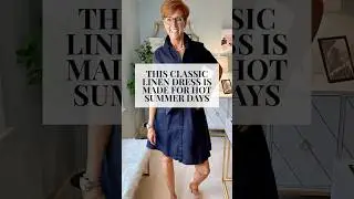 Macy&rsquo;s Try-On | Classic Navy Linen Shirt Dress #shorts