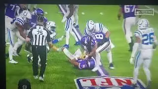 Colts VS. Vikings Defensive Delay of Game penalty