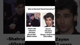 who has best facial harmony 👨 #srk #zaynmalik #facialharmony