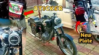 New Sticker🚨 Modification On❌ My Bullet|| No. Plate Modification||