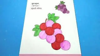 Coloring Grapes 🍇 I Fun Coloring for Toddlers & Preschoolers I Learn Colors