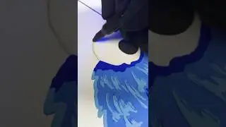 Cookie Monster Drawing in 4 different styles (Part 1) #shorts #posca