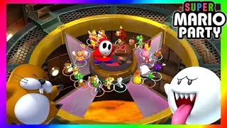 Super Mario Party Minigames #491 Monty mole vs Boo vs Goomba vs Shy guy