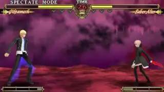 Fate Unlimited Codes PSP - Gilgamesh VS Saber Alter (++)