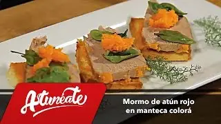Mormo de atún rojo de almadraba en manteca colorá