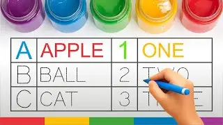Alphabet Tracing for Toddler along with dotted line, ABC song, Kids rhymes, ABCD, A to Z, kids learn