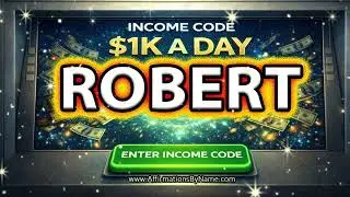 💵 ROBERT YOUR INCOME IS 1K A DAY | Personalized Affirmations By Name | Part of THE INCOME CODE
