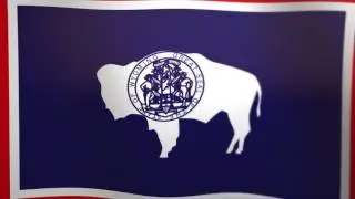 Wyoming // Waving Flag - Flags of the U.S. states and territories