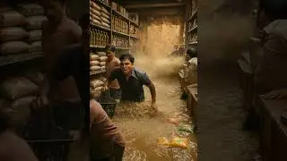 Grocery Shop Flooded in Seconds 😱 People Run for Safety | Realistic Flood Disaster 🌊 #viralreels