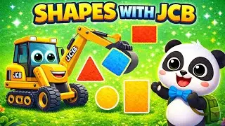 Learn Shapes with JCB 🚜 | Baby Bus Learning #kidslearning #babybus #larninggame #kidsgaming 
