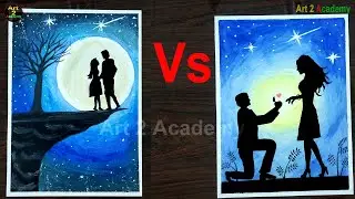 How to Draw A Boy Propose Her Girlfriend | Top 2 viral Marriage Proposal Scenery | Art 2 Academy