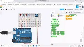 Tinkercad Blok Kodlama - Potansiyometre ile Led Yakma