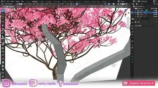 [Blender timelapse] Part 2- moddeling sakura trees