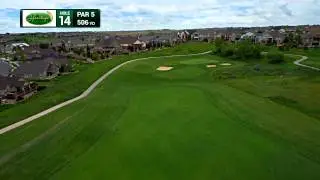 Hole 14 Aerial Video Heritage Eagle Bend Golf Club Aurora   Denver Colorado