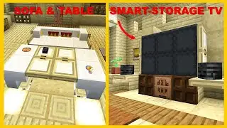 MODERN LIVINGROOM - MINECRAFT BUILD HACKS!