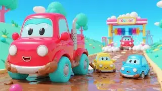 Rescue Mission! Muddy Toy Truck Saves Stuck Cars 🚛💦 | Kids Sing-Along