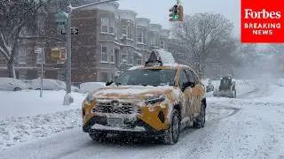 Major Snowstorm Slams New York City With Heavy Snow And High Winds