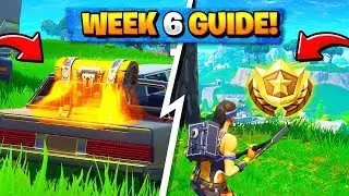 Fortnite WEEK 6 CHALLENGES! - Secret Battle Star Location, Omega / Carbine (Season 4 Battle Pass)