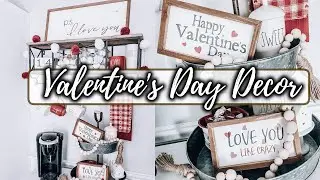 VALENTINE'S DAY HAUL AND DECORATE WITH ME| HOBBY LOBBY| RAE DUNN
