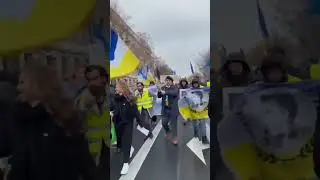 Berlin, Germany Protestors chants